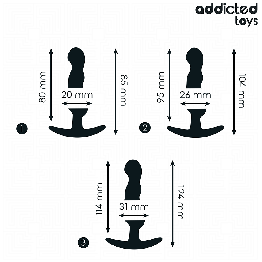 ADDICTED TOYS Lot 3 Plug Anal Modèle 1 — vue arrière