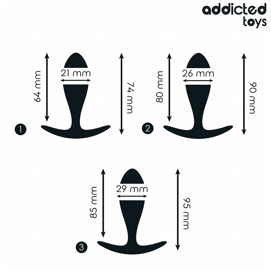 ADDICTED TOYS Lot 3 Plug Anal Modèle 2 — vue arrière