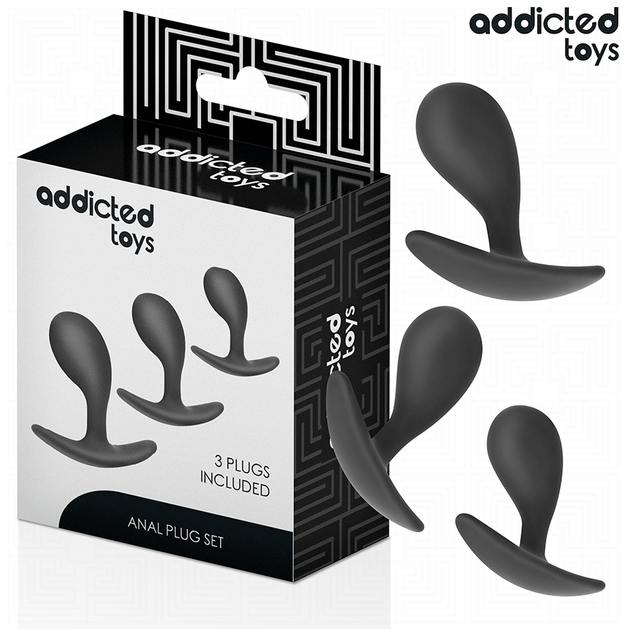 ADDICTED TOYS Lot 3 Plug Anal Modèle 3 - Aura Intime