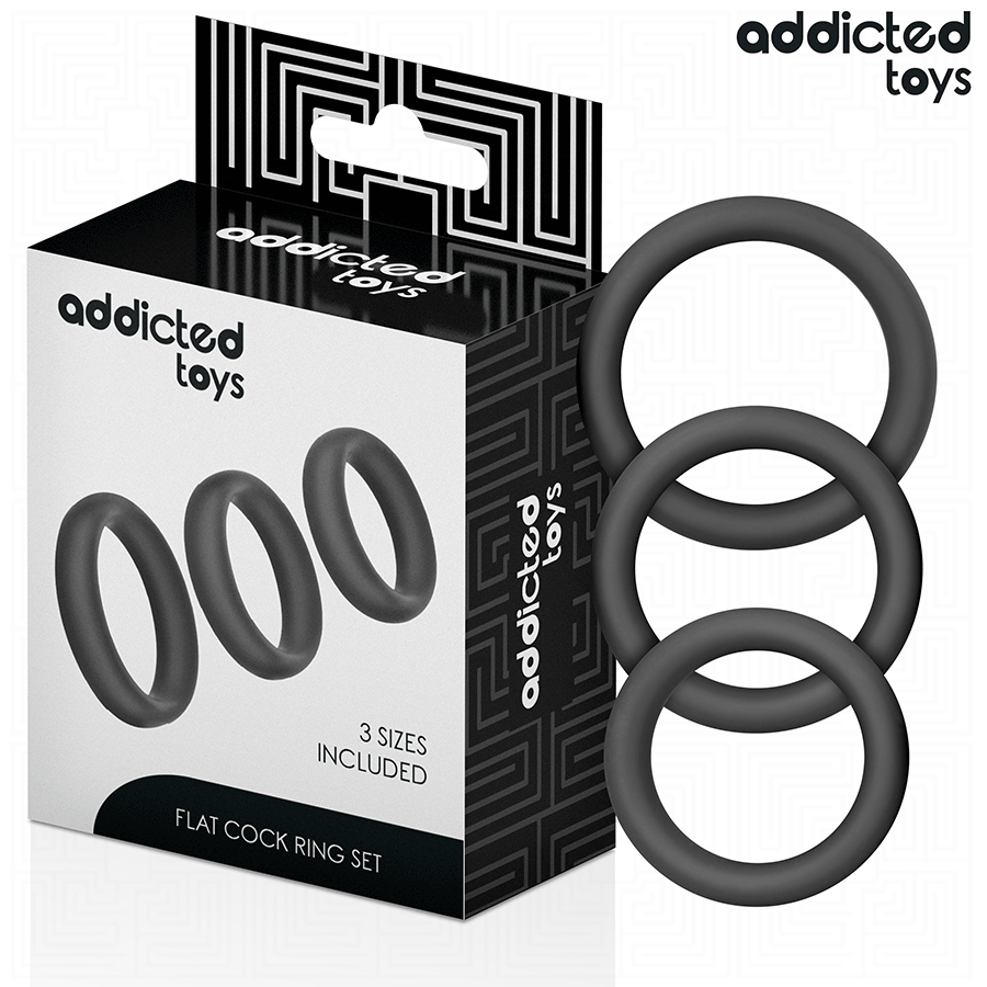 ADDICTED TOYS Lot D'Anneaux Plats Silicone - Aura Intime