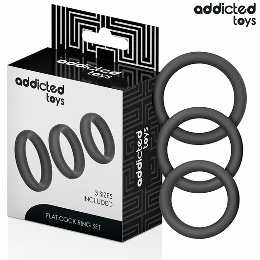 ADDICTED TOYS Lot D'Anneaux Plats Silicone - Aura Intime