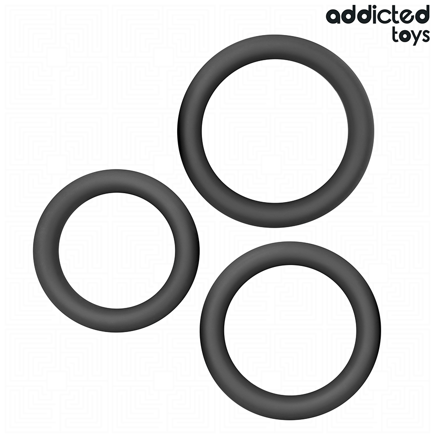 ADDICTED TOYS Lot D'Anneaux Plats Silicone — accessoires inclus