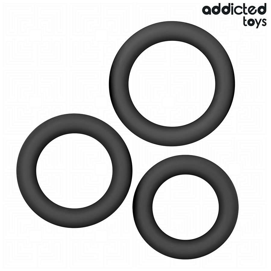 ADDICTED TOYS Lot Anneaux Silicone Modèle 1 — accessoires inclus