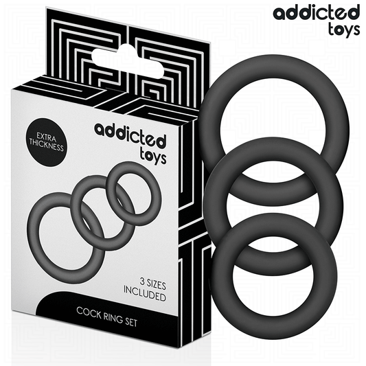 ADDICTED TOYS Lot Anneaux Silicone Modèle 1 - Aura Intime