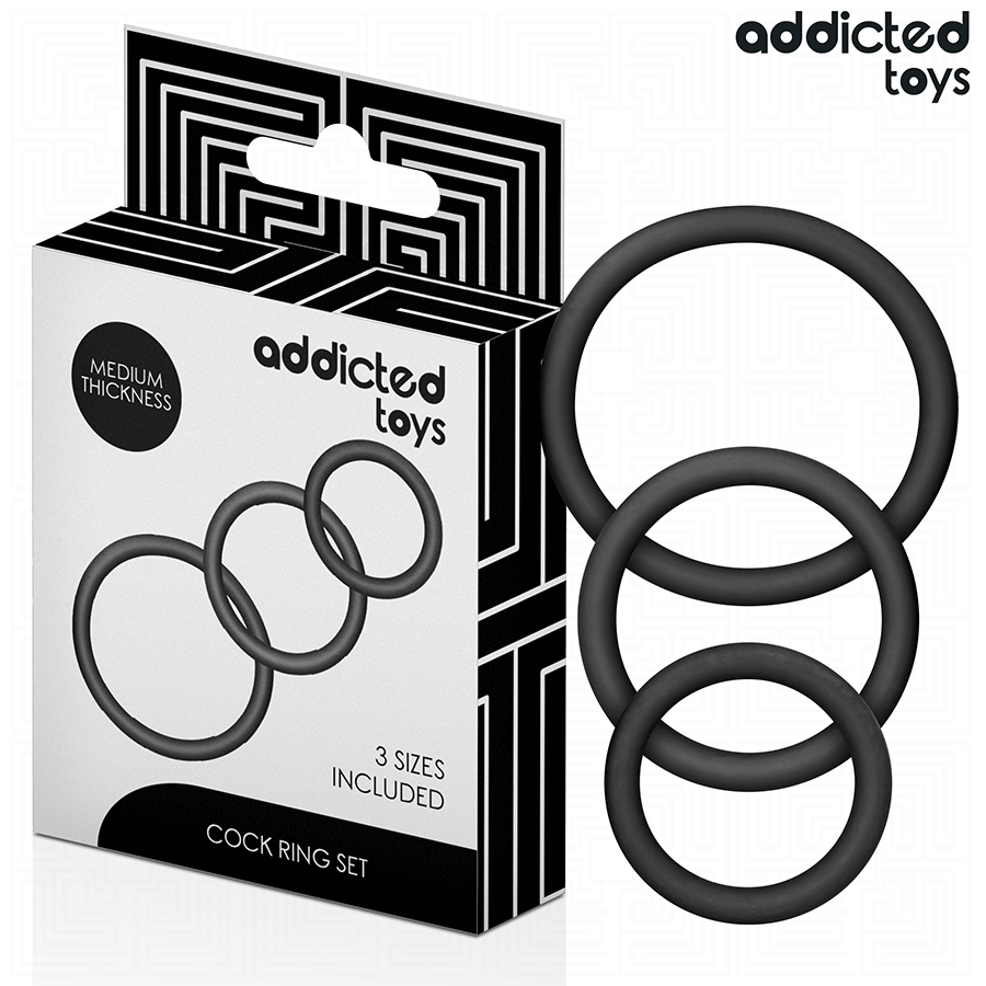 ADDICTED TOYS Lot Anneaux Silicone Modèle 2 - Aura Intime