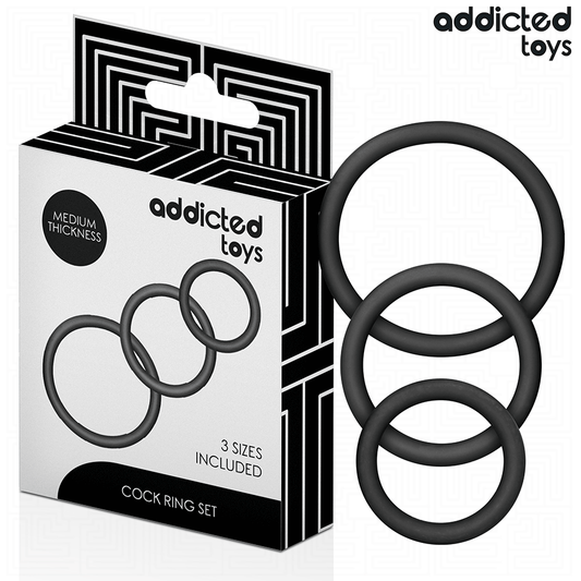 ADDICTED TOYS Lot Anneaux Silicone Modèle 2 - Aura Intime