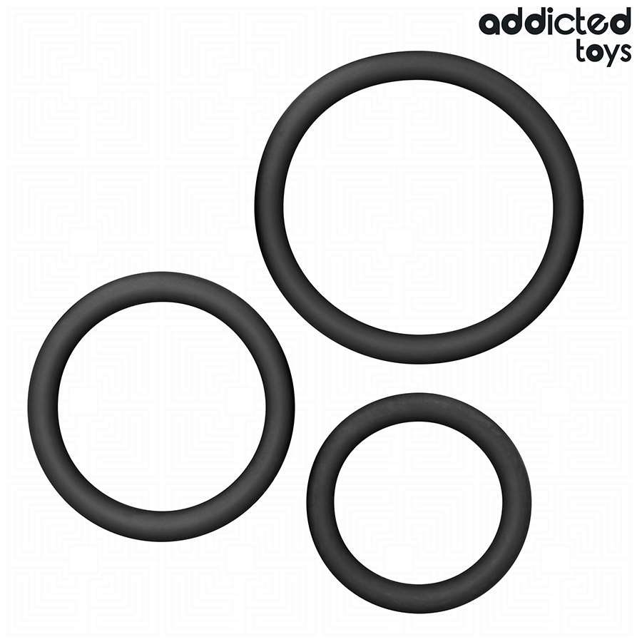 ADDICTED TOYS Lot Anneaux Silicone Modèle 2 — accessoires inclus