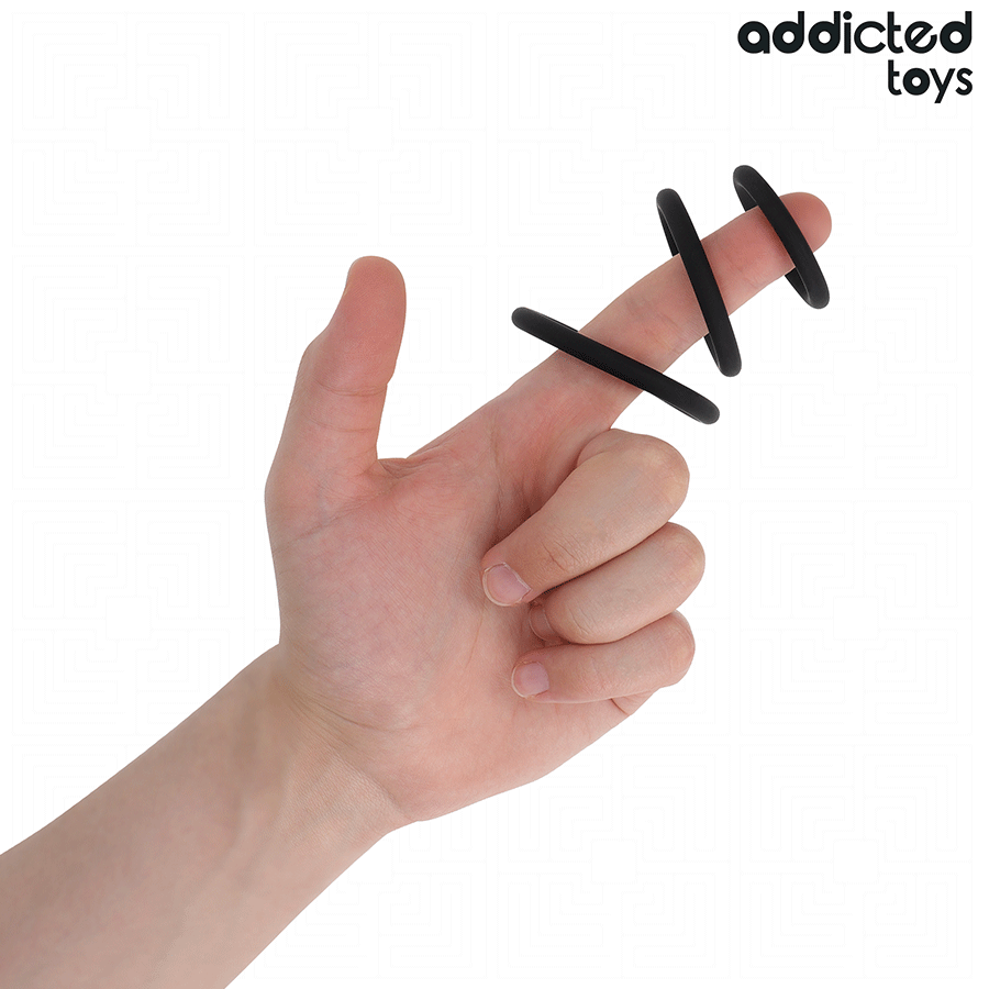 ADDICTED TOYS Lot Anneaux Silicone Modèle 2 — vue détaillée