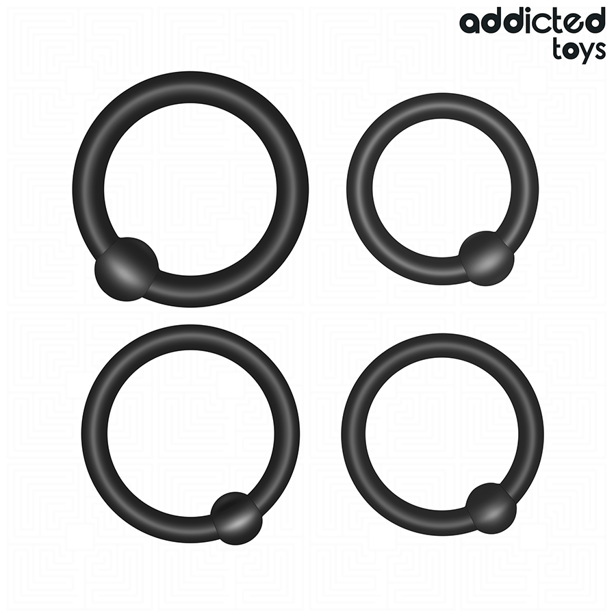 ADDICTED TOYS Lot D'Anneaux Silicone À Pression — accessoires inclus