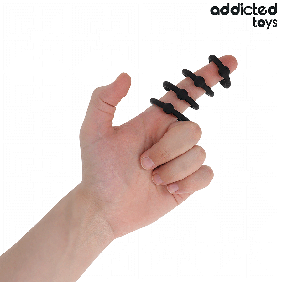 ADDICTED TOYS Lot D'Anneaux Silicone À Pression — vue détaillée