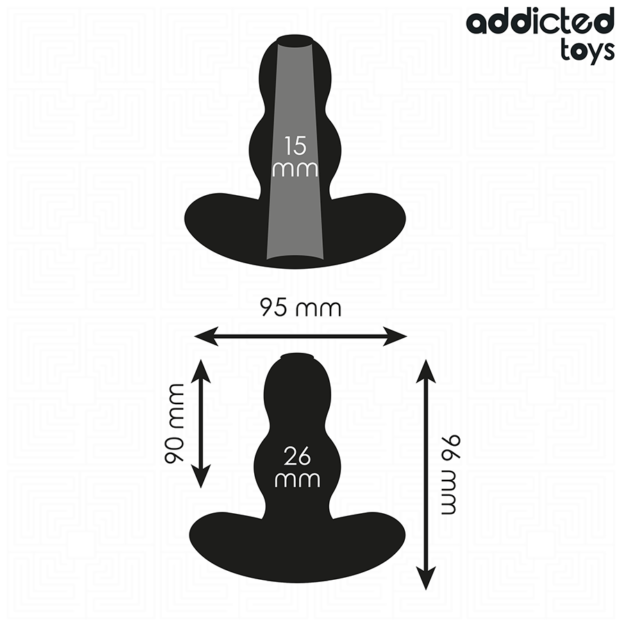 ADDICTED TOYS Plug Anal Creux Taille M 9,6 Cm — vue arrière