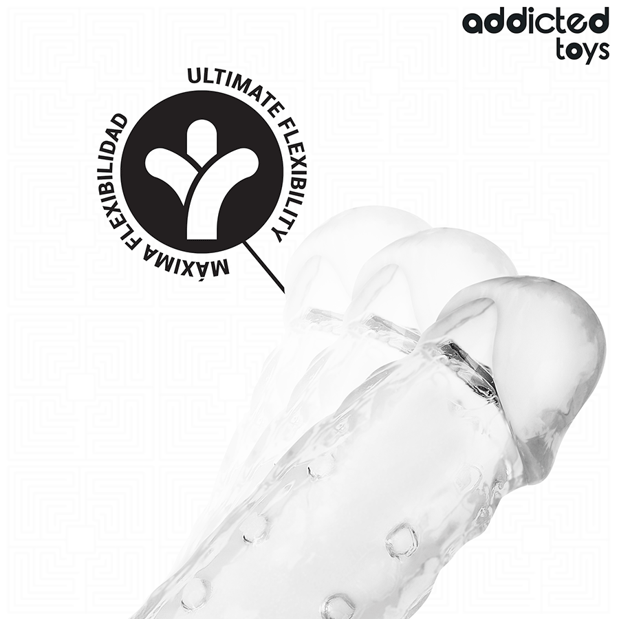 ADDICTED TOYS Extension Pénis Transparente Taille S 23 Cm — accessoires inclus