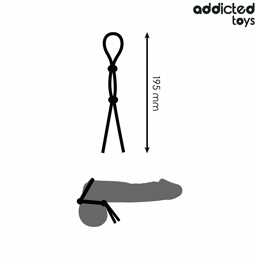 ADDICTED TOYS Corde Silicone Pénis À Double Boucle — vue arrière