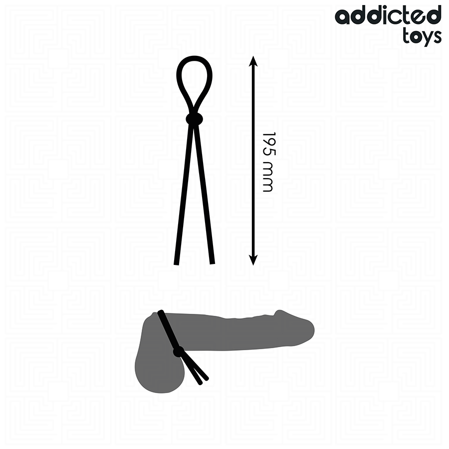 ADDICTED TOYS Corde Silicone Pénis À Boucle Unique — vue arrière