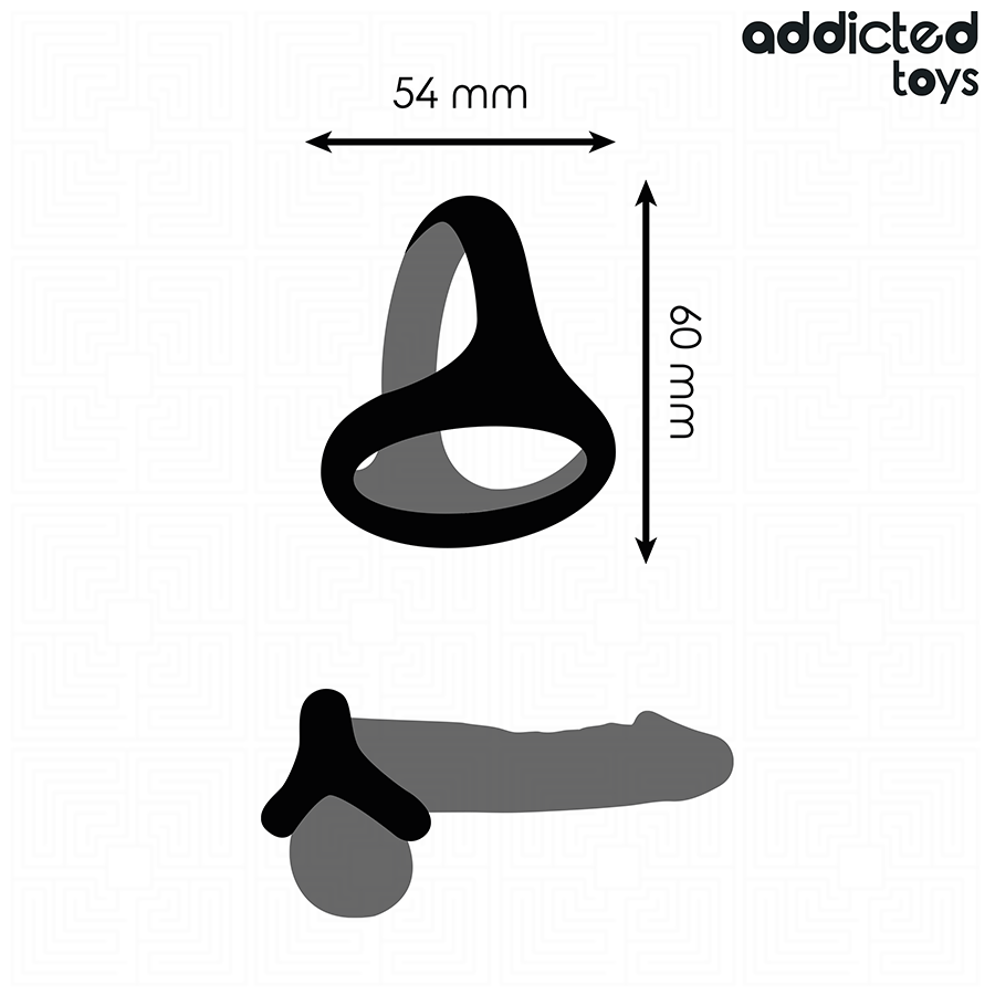 ADDICTED TOYS Anneau Pénis Triple Épais — vue arrière