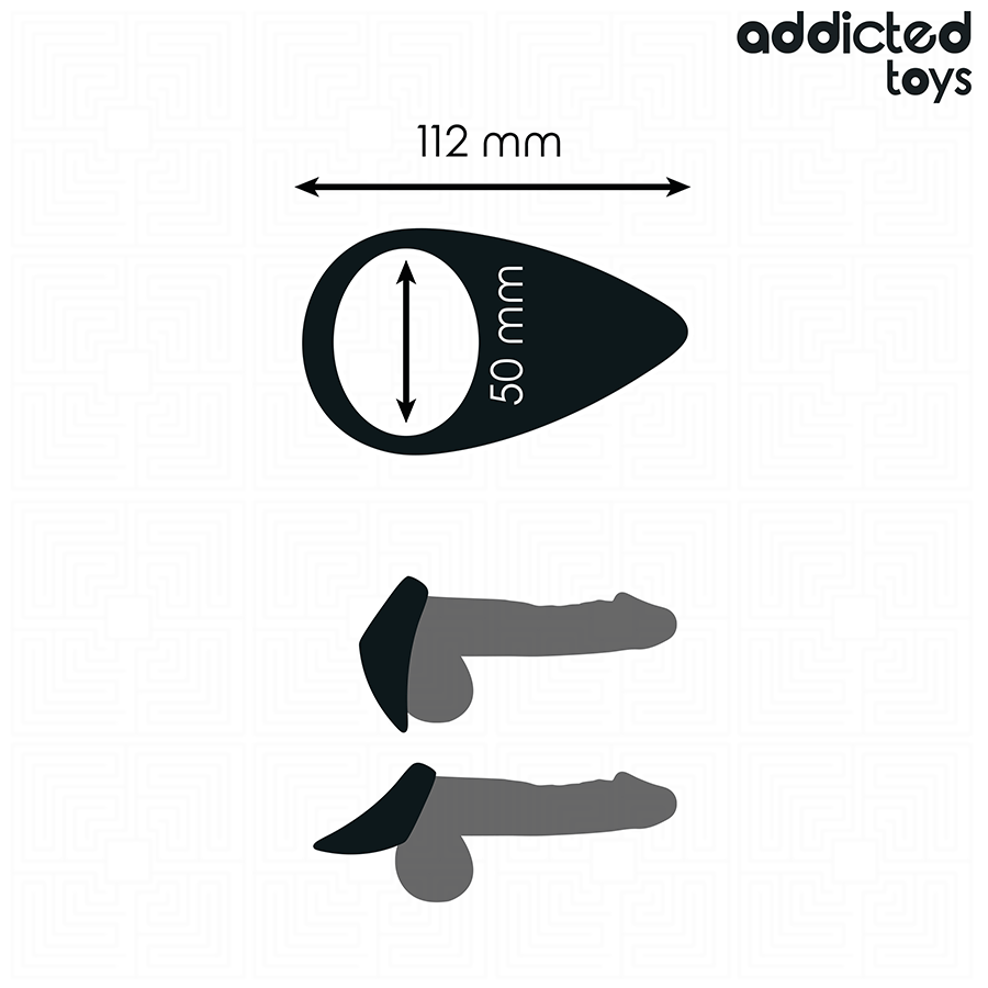 ADDICTED TOYS Anneau Pénis Forme Larme — vue arrière