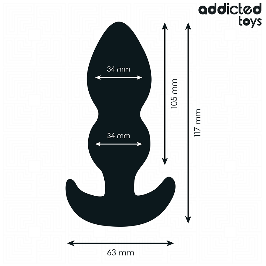 ADDICTED TOYS Plug Anal Taille L 11,7 Cm — vue arrière