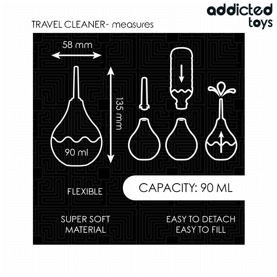 ADDICTED TOYS Nettoyant Anal Voyage Taille S 90 Ml — accessoires inclus