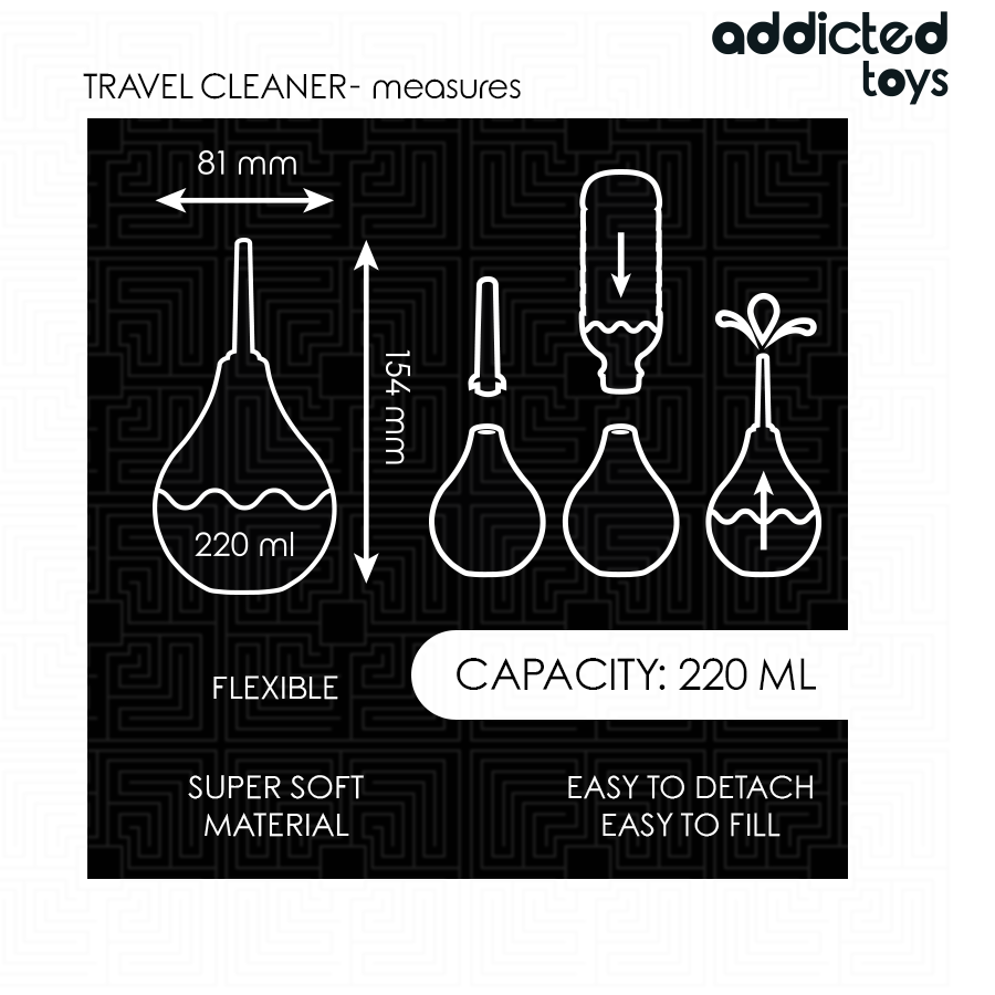 ADDICTED TOYS Nettoyant Anal Voyage Taille L 220 Ml — accessoires inclus