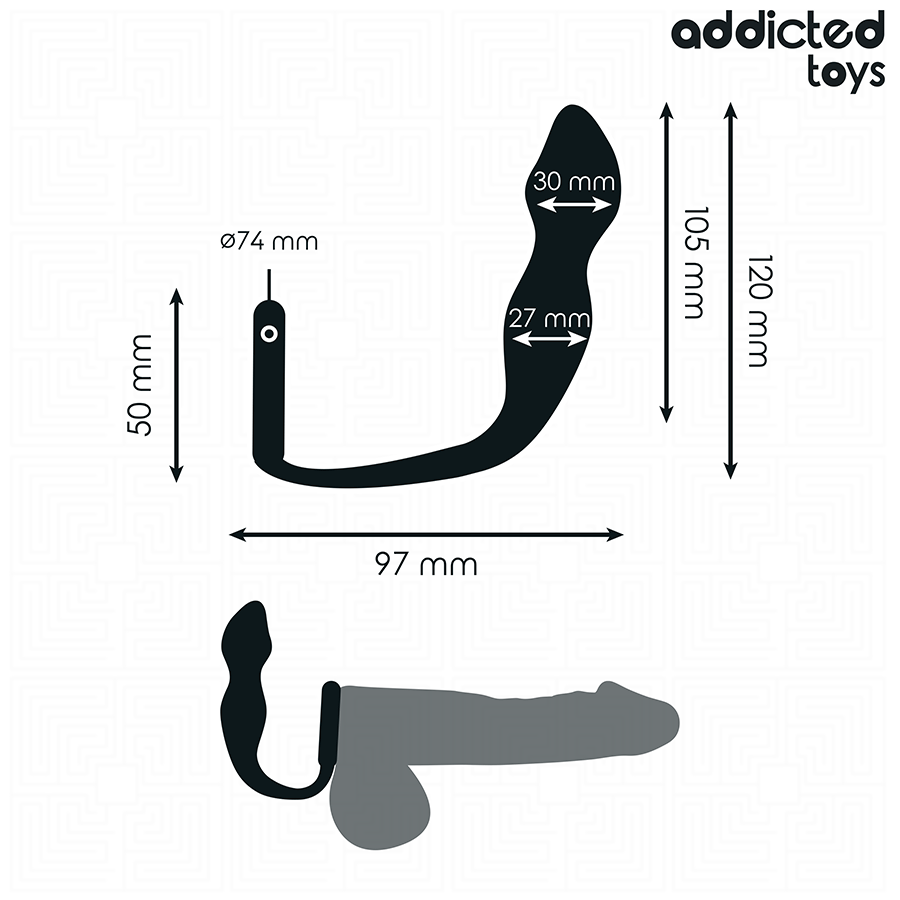 ADDICTED TOYS Plug Anal Anneau Modèle 2 — vue arrière