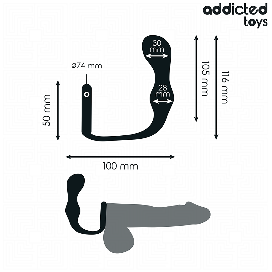 ADDICTED TOYS Plug Anal Anneau Modèle 3 — vue arrière