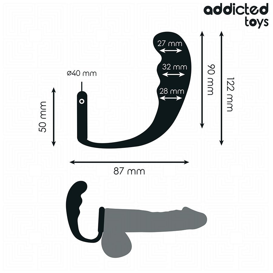 ADDICTED TOYS Plug Anal Anneau Modèle 4 — vue arrière