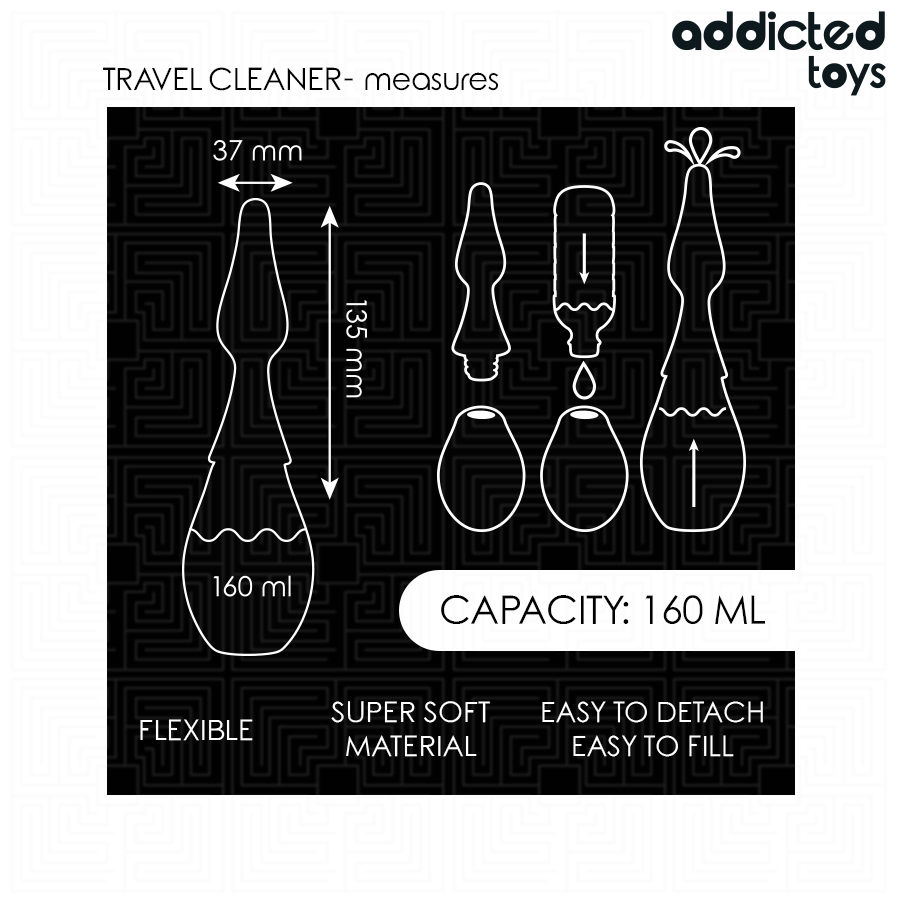 ADDICTED TOYS Nettoyeur Voyage Modèle 1 — accessoires inclus