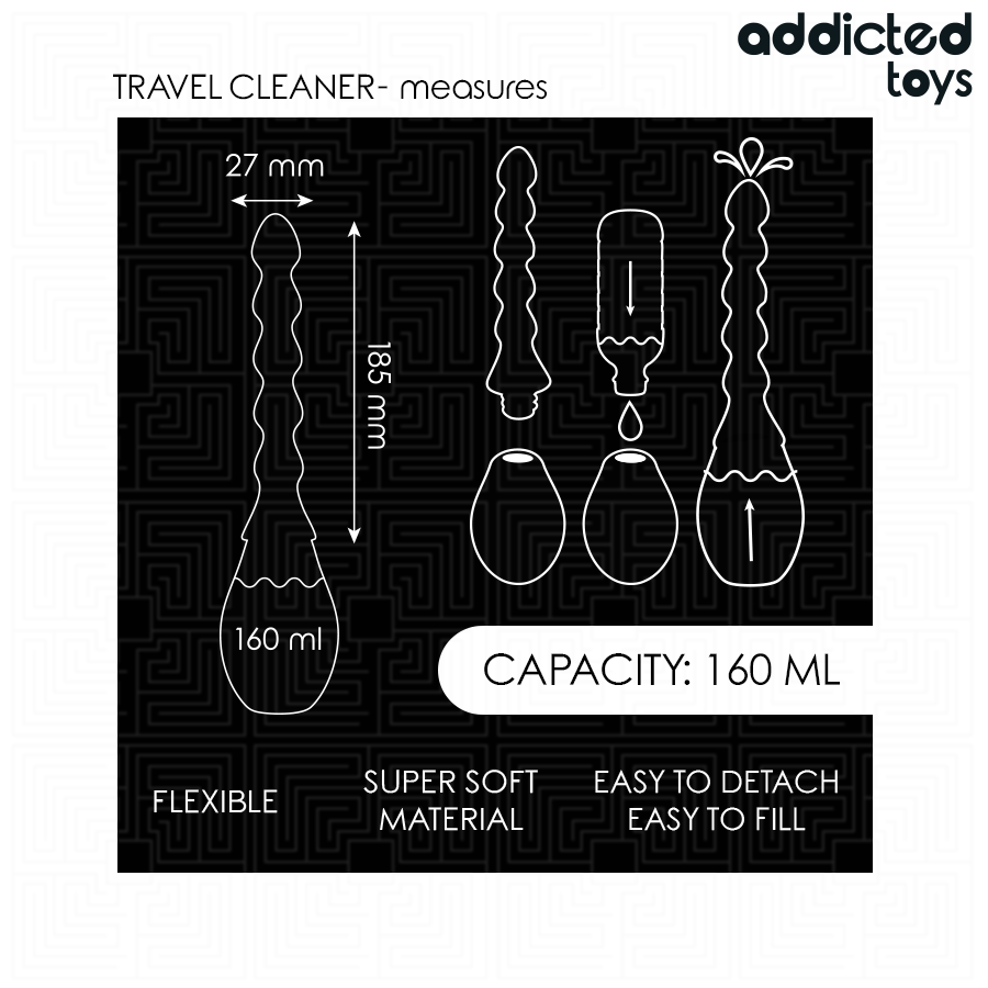 ADDICTED TOYS Nettoyeur Voyage Modèle 2 — accessoires inclus