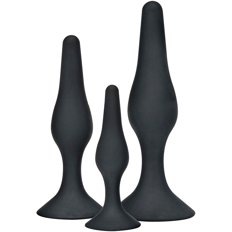 TOYJOY Plug anal CURVY COMPANIONS 3 pièces Noir - Aura Intime
