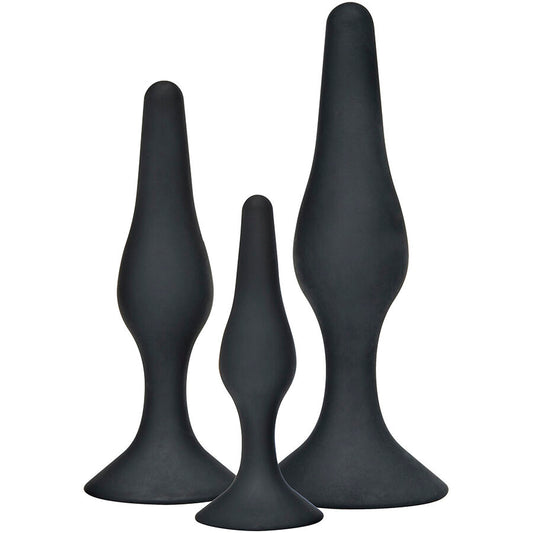 TOYJOY Plug anal CURVY COMPANIONS 3 pièces Noir - Aura Intime