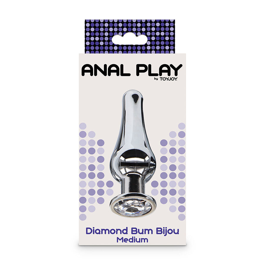 TOYJOY PLUG ANAL MOYEN DIAMOND BUTT BIJOU — accessoires inclus