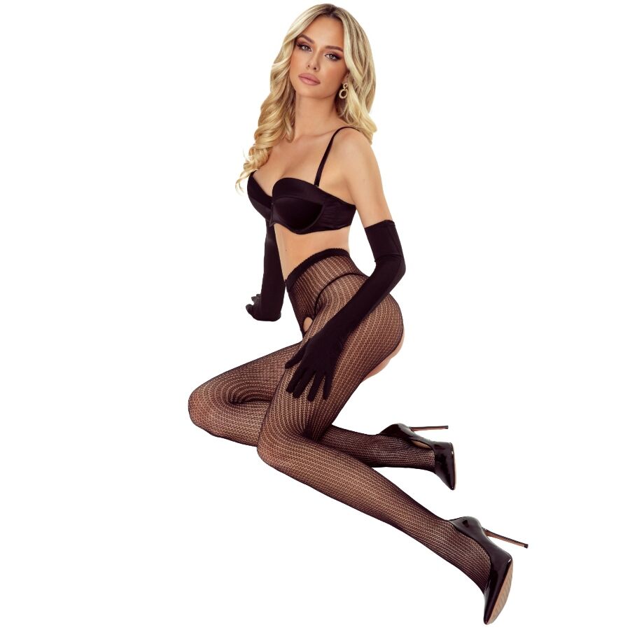 PASSION WOMAN Tiopen 038 Collant Noir 3/4 — vue alternative