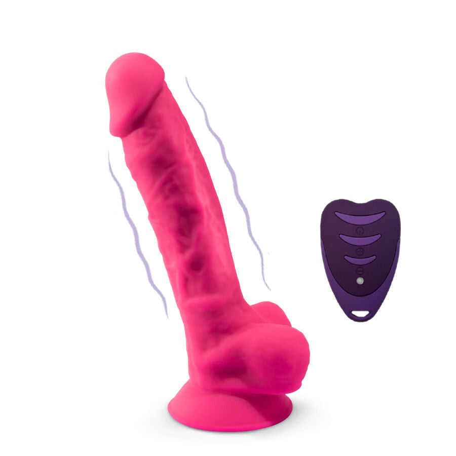 SILEXD MODÈLE PÉNIS RÉALISTE 18 VIBRATIONS ROSE + TÉLÉCOMMANDE LRS — vue arrière
