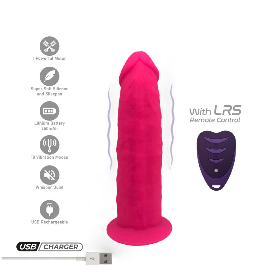 SILEXD MODÈLE PÉNIS RÉALISTE 2 ROSE + TÉLÉCOMMANDE LRS 17 CM — vue détaillée