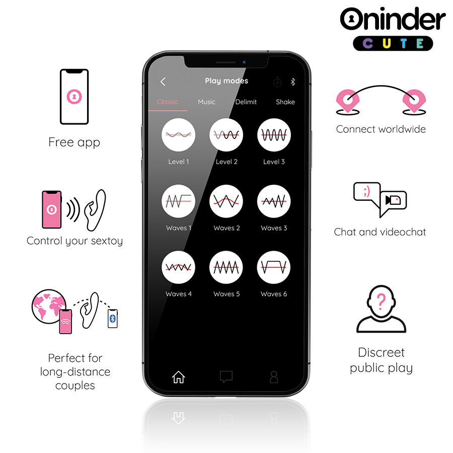 ONINDER CUTE Love Bunny Vibrateur Point G Clitoris - Application Gratu... — vue arrière