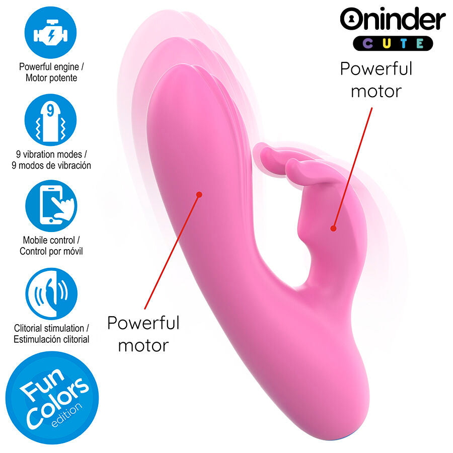 ONINDER CUTE Love Bunny Vibrateur Point G Clitoris - Application Gratu... — accessoires inclus