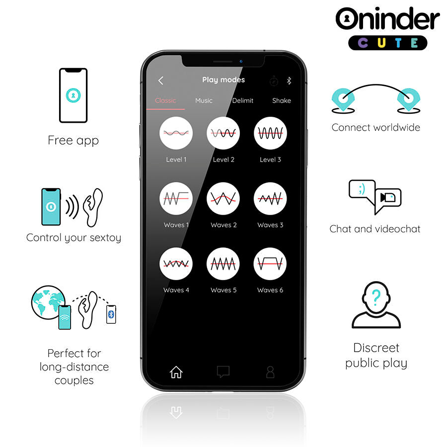 ONINDER CUTE Vibrateur Clitorisé Love Bunny G-Spot - Application Mondi... — vue arrière