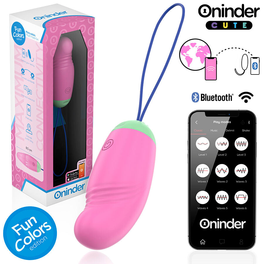 ONINDER CUTE Œuf Silicone Vibrant Rotatif À 360° - Application Mondial... — vue alternative