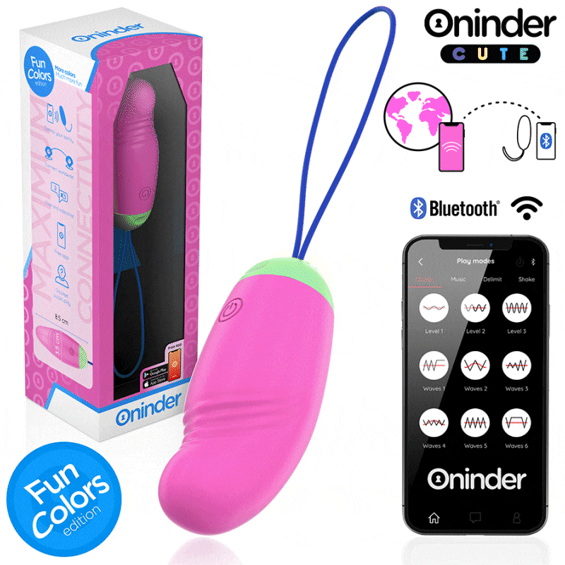 ONINDER CUTE Œuf Silicone Vibrant Rotatif À 360° - Application Mondial... - Aura Intime