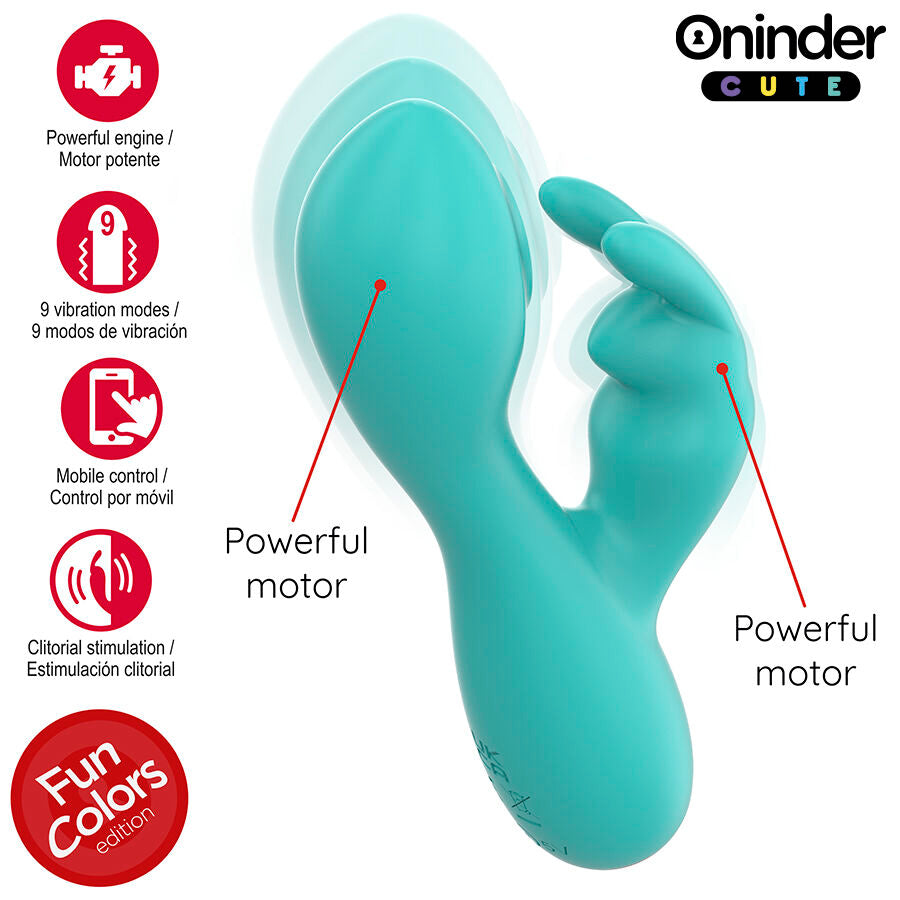ONINDER CUTE Vibrateur Clitorisé Love Bunny G-Spot - Application Mondi... — accessoires inclus