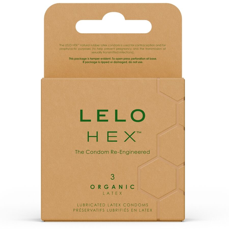 LELO Hex Boîte Préservatifs Biologiques 3 Unités - Aura Intime