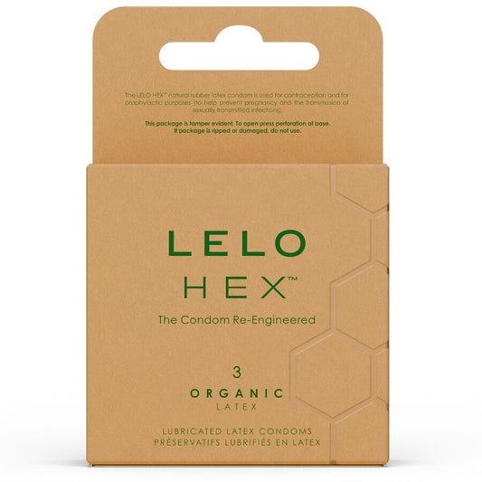LELO Hex Boîte Préservatifs Biologiques 3 Unités - Aura Intime