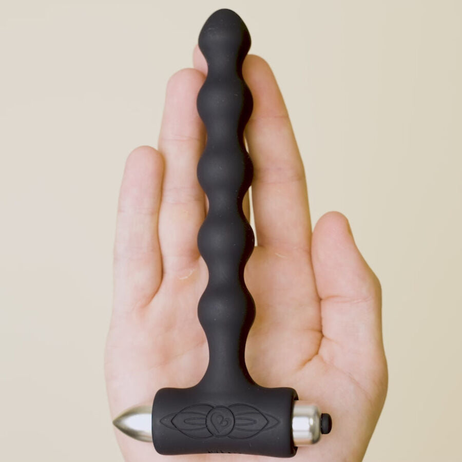 ROCKS-OFF Petite Sensations Perles Anal Plug Vibrateur Noir — vue détaillée