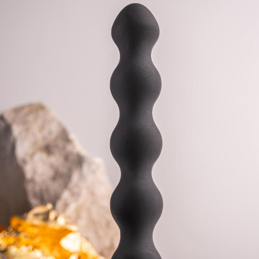 ROCKS-OFF Petite Sensations Perles Anal Plug Vibrateur Noir — vue arrière