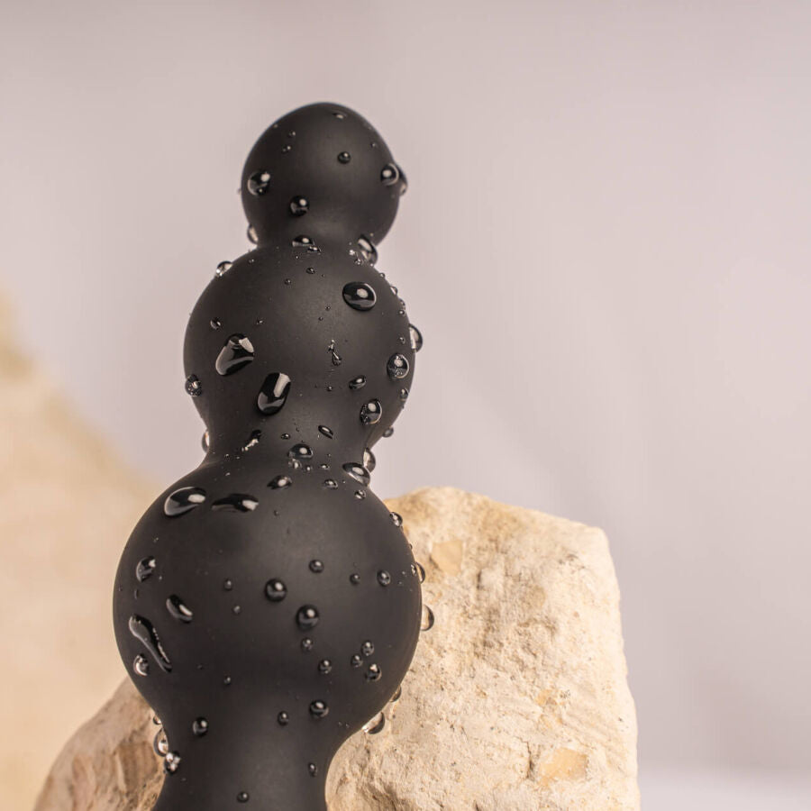 ROCKS-OFF Petite Sensations Bubbles Anal Plug Vibrateur Noir — vue arrière