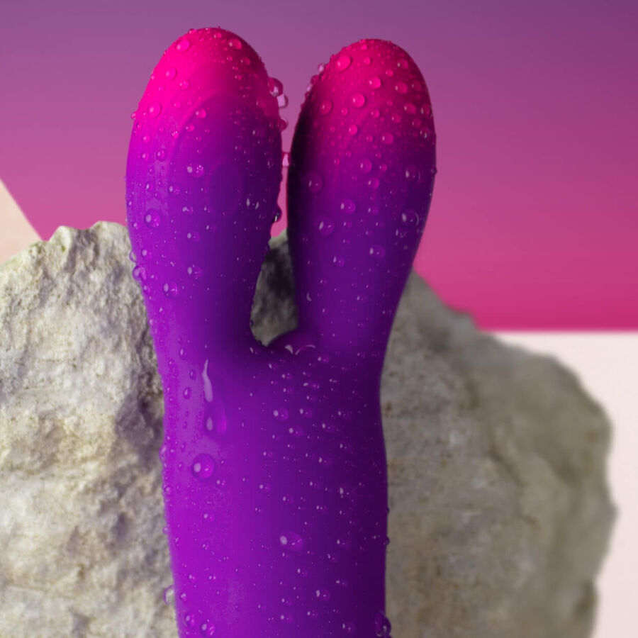 ROCKS-OFF GLO-GIRL BUNNY VIBRATEUR FLEXIBLE VIOLET — vue arrière