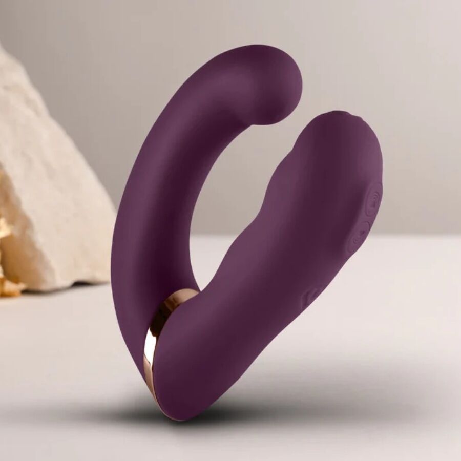 ROCKS-OFF Gemini Double Vibrateur Stimulateur Clitoris Point G Violet — vue détaillée