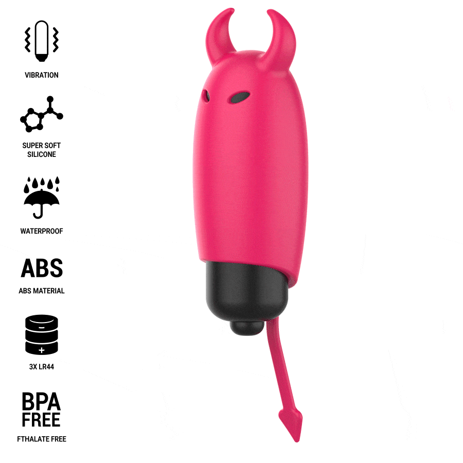 INTENSE FUN TOYS Balle Vibrante Écarlate Red Demon 9,3 X 2,4 Cm — vue détaillée