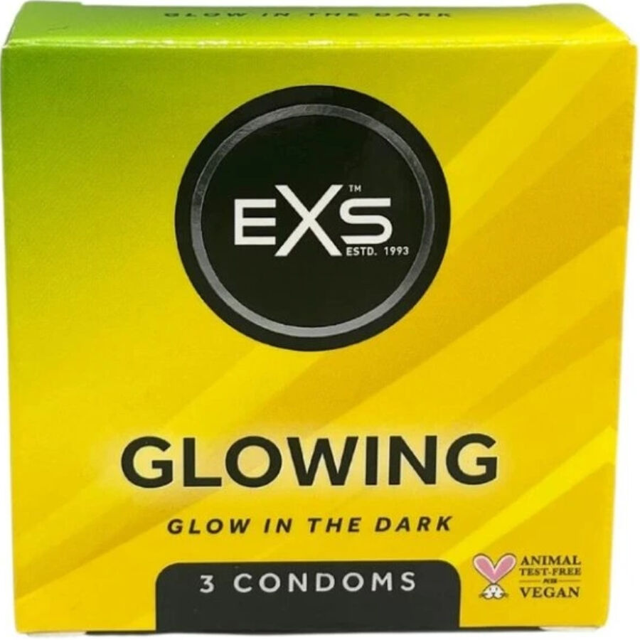 EXS CONDOMS Brillant Dans Noir - Aura Intime