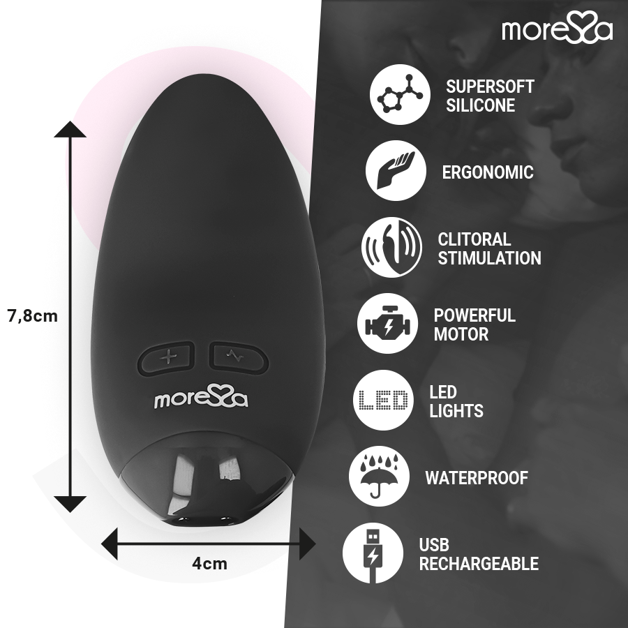 MORESSA Vibrateur Blossom Noir — vue arrière